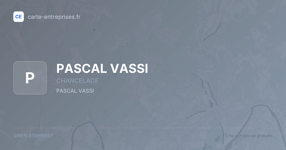 PASCAL VASSI — 811869957 — fiche entreprise