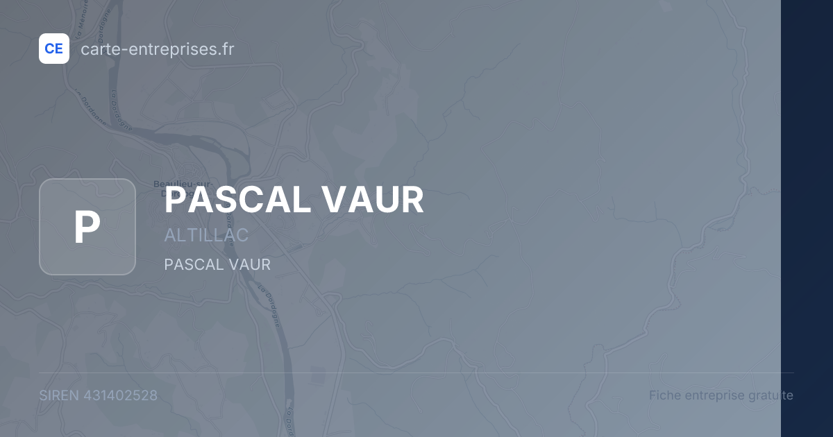 PASCAL VAUR — 431402528 — fiche entreprise