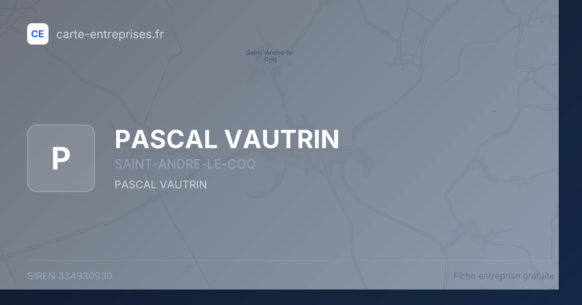 PASCAL VAUTRIN — 334930930 — fiche entreprise