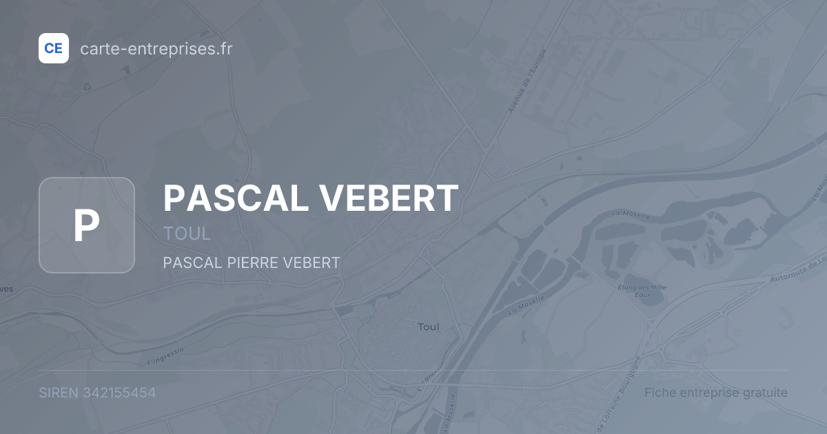 PASCAL VEBERT — 342155454 — fiche entreprise