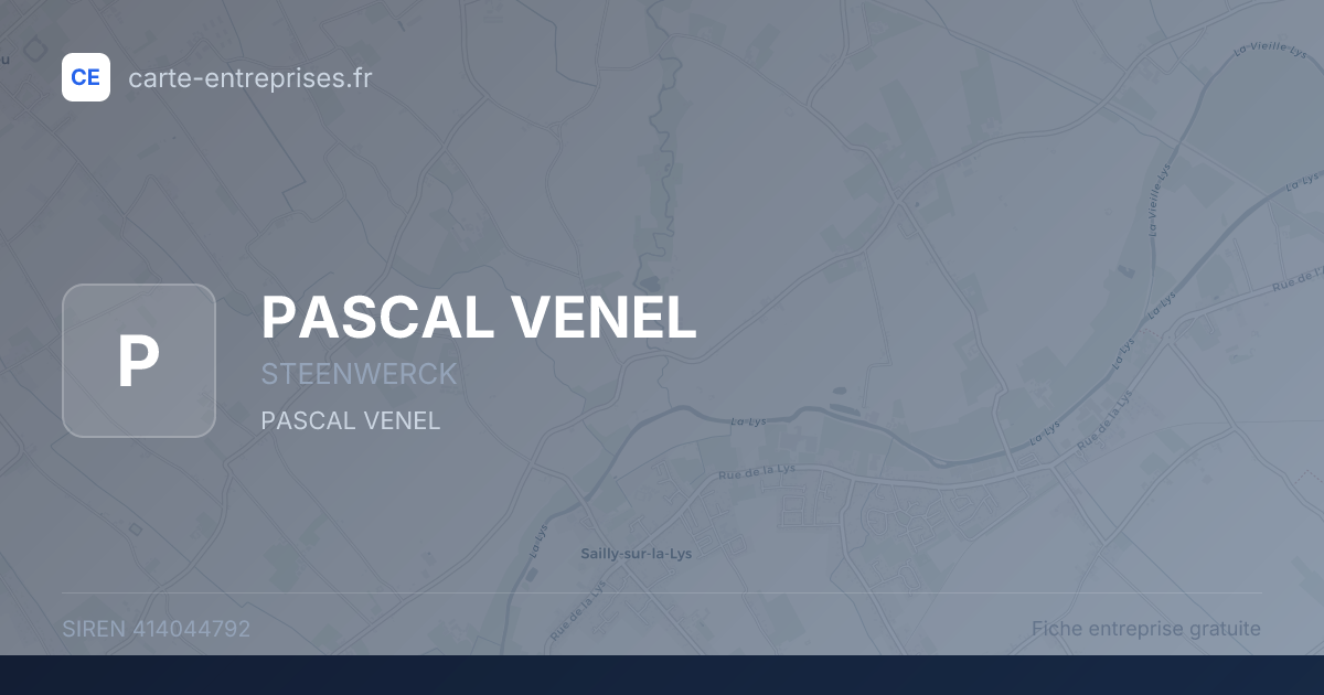 PASCAL VENEL — 414044792 — fiche entreprise