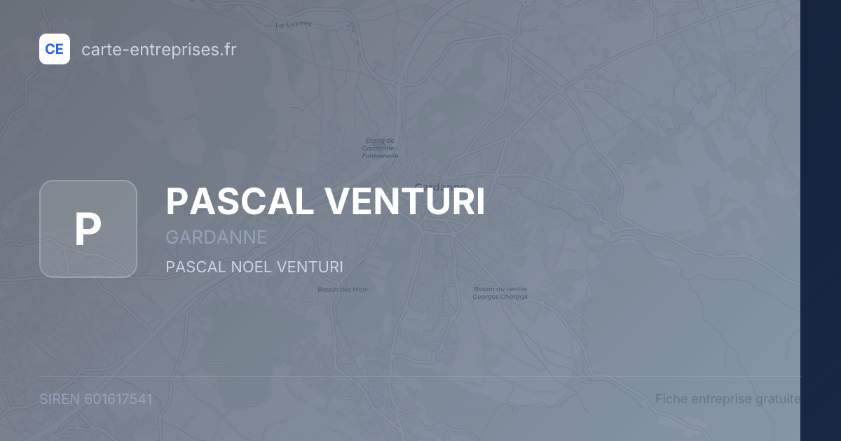 PASCAL VENTURI — 601617541 — fiche entreprise