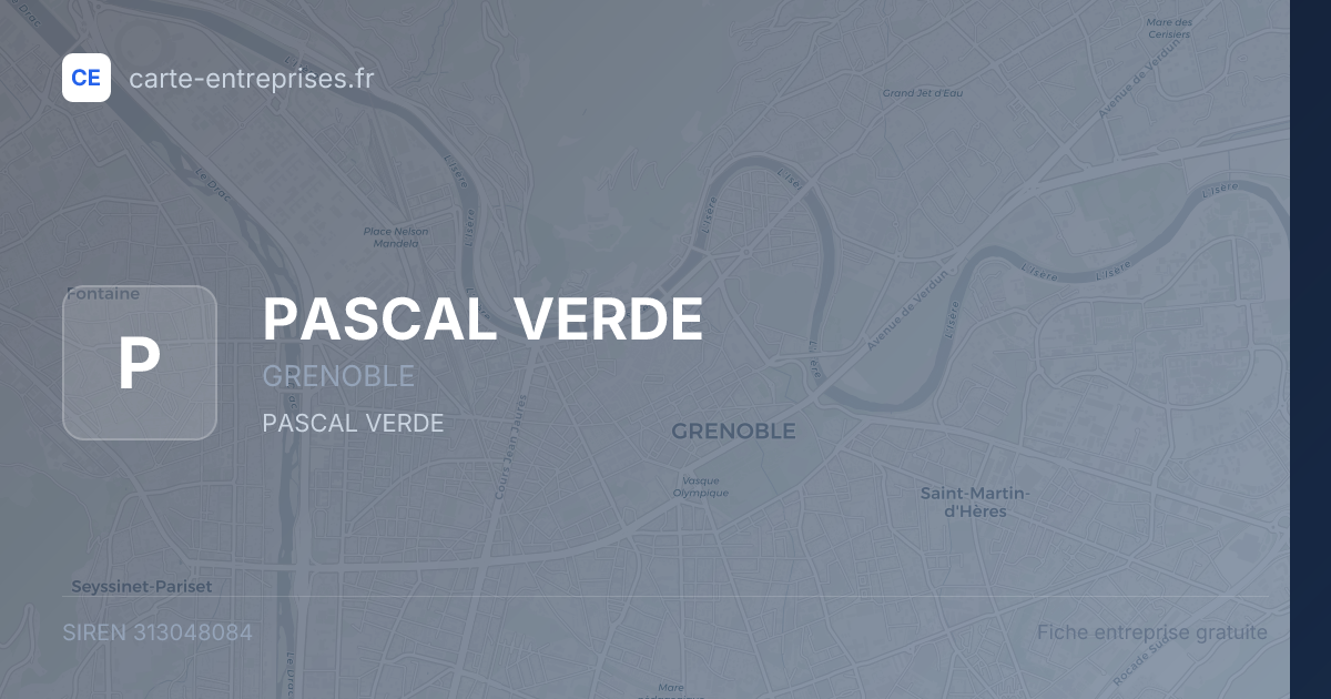 PASCAL VERDE — 313048084 — fiche entreprise