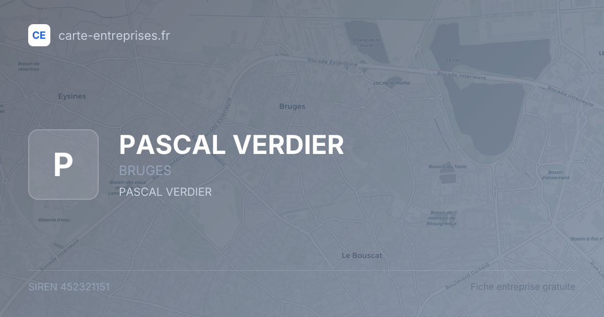 PASCAL VERDIER — 452321151 — fiche entreprise