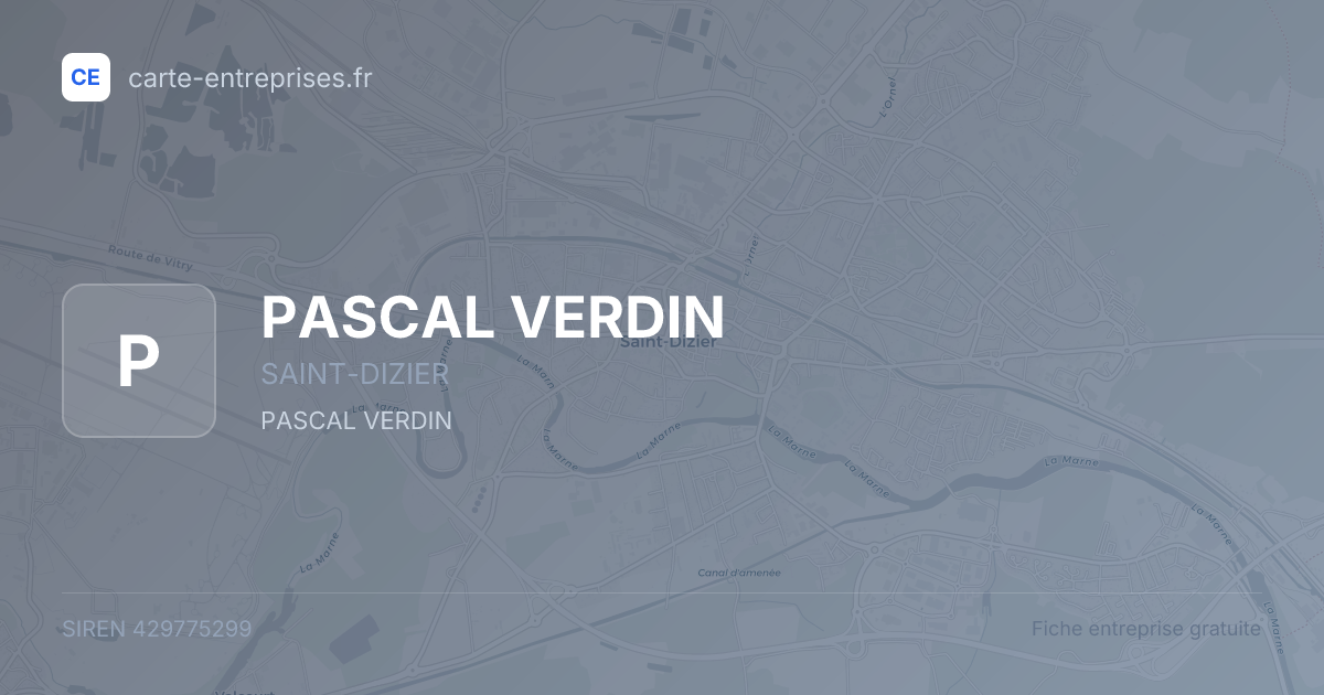 PASCAL VERDIN — 429775299 — fiche entreprise