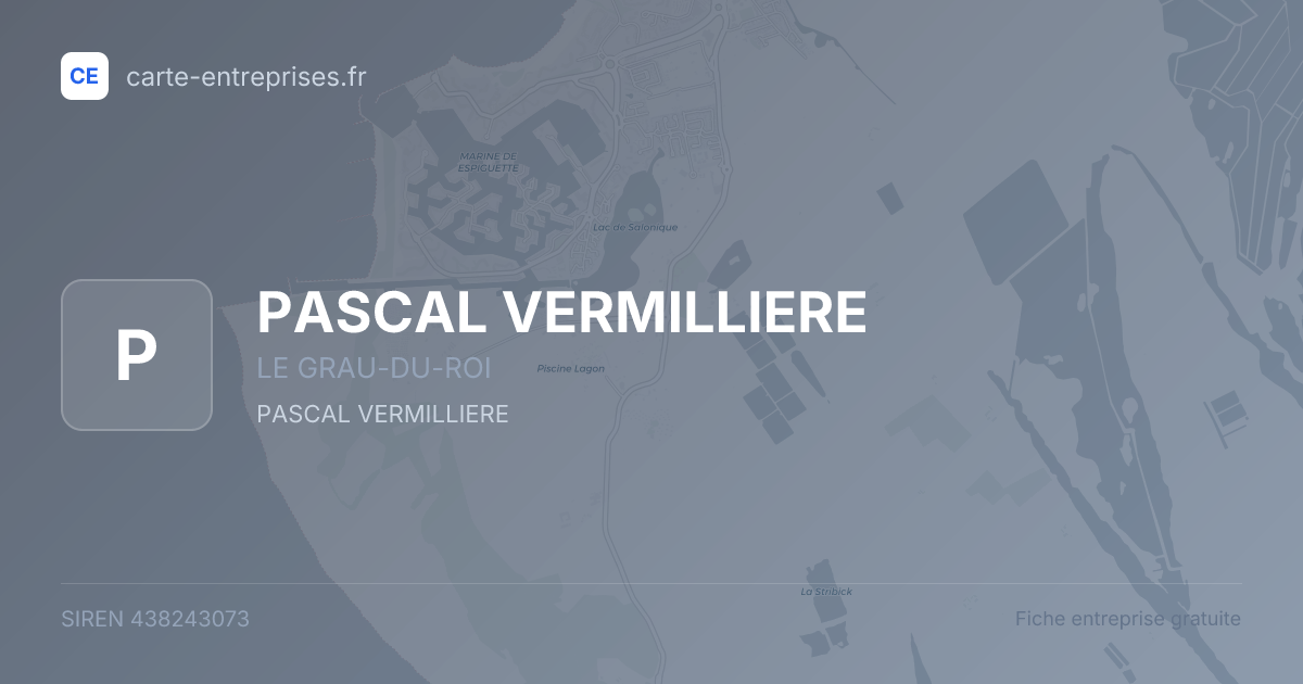 PASCAL VERMILLIERE — 438243073 — fiche entreprise