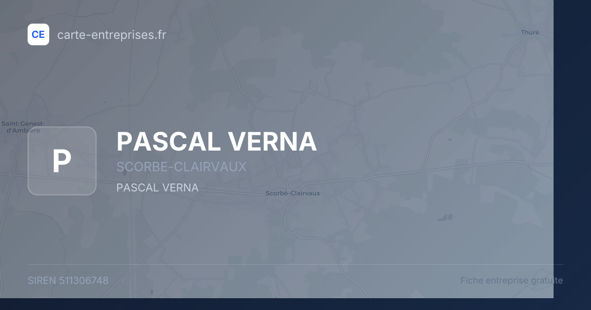 PASCAL VERNA — 511306748 — fiche entreprise