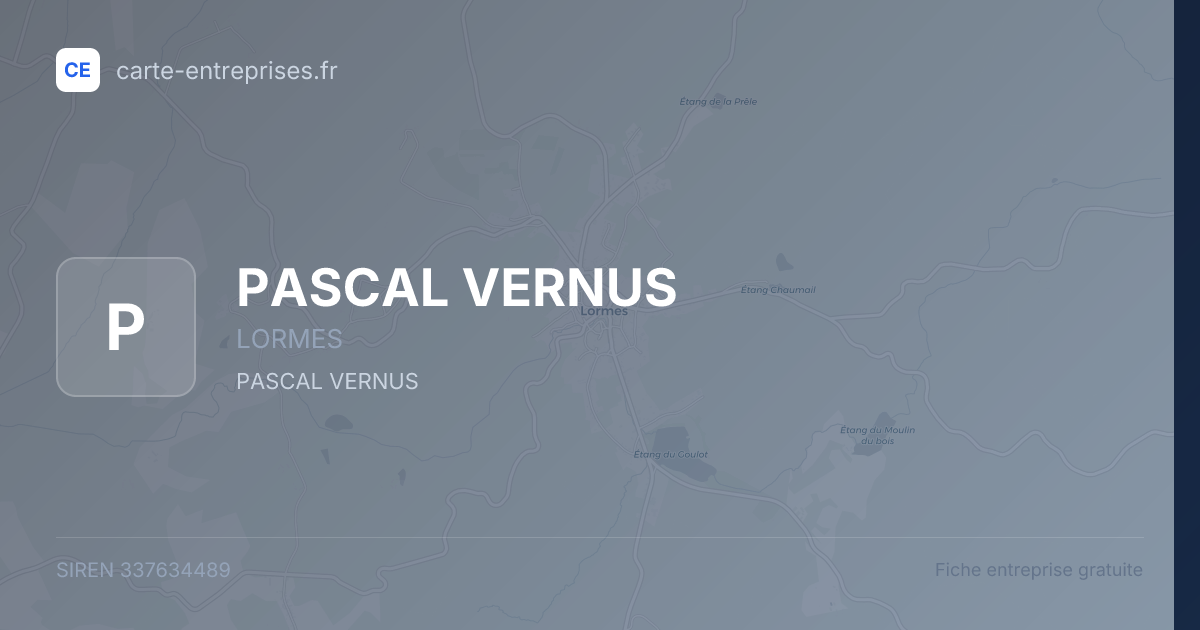 PASCAL VERNUS — 337634489 — fiche entreprise