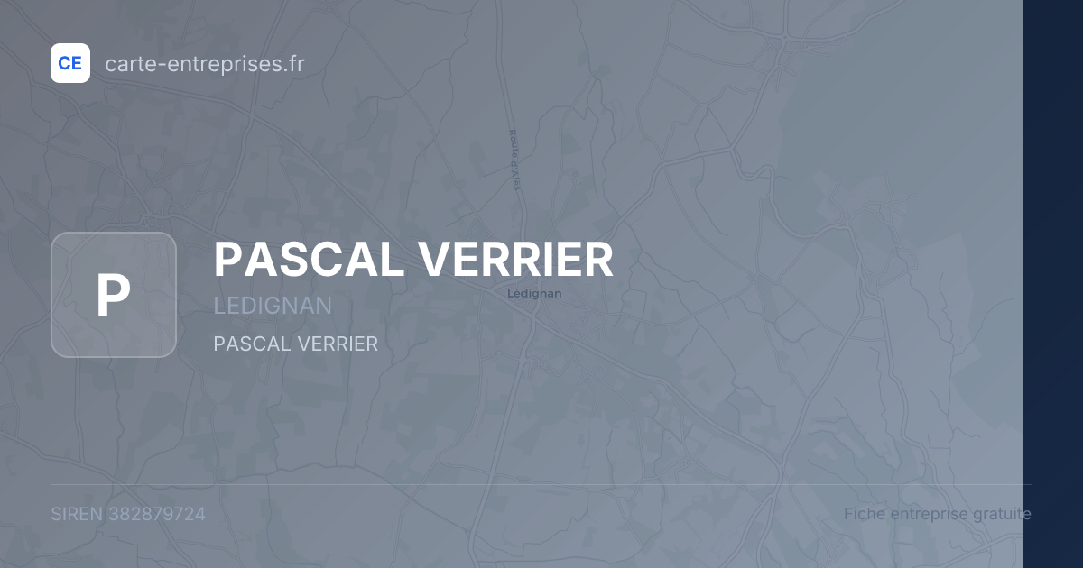 PASCAL VERRIER — 382879724 — fiche entreprise