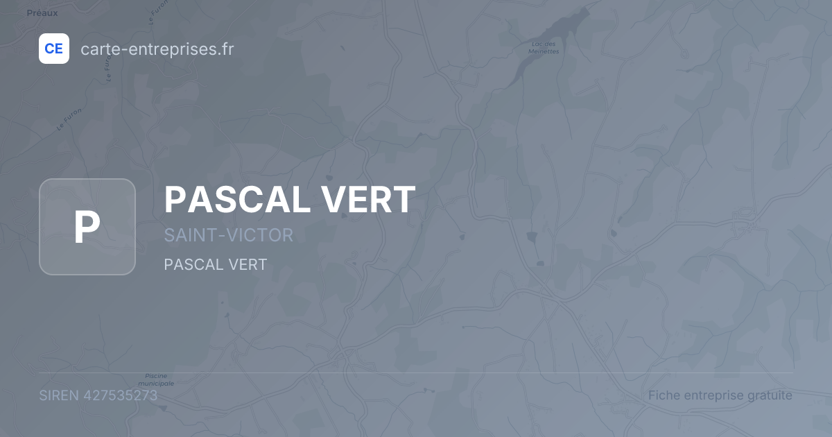 PASCAL VERT — 427535273 — fiche entreprise