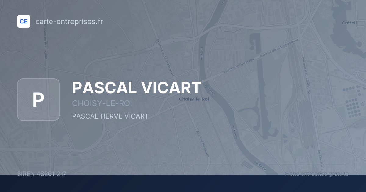 PASCAL VICART — 482611217 — fiche entreprise