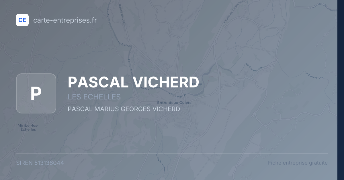 PASCAL VICHERD — 513136044 — fiche entreprise