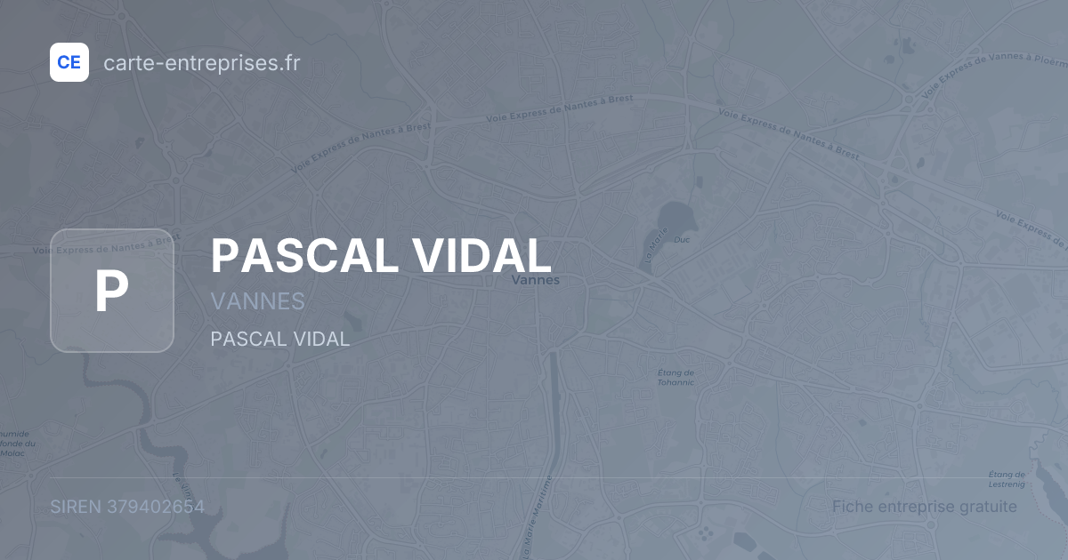 PASCAL VIDAL — 379402654 — fiche entreprise
