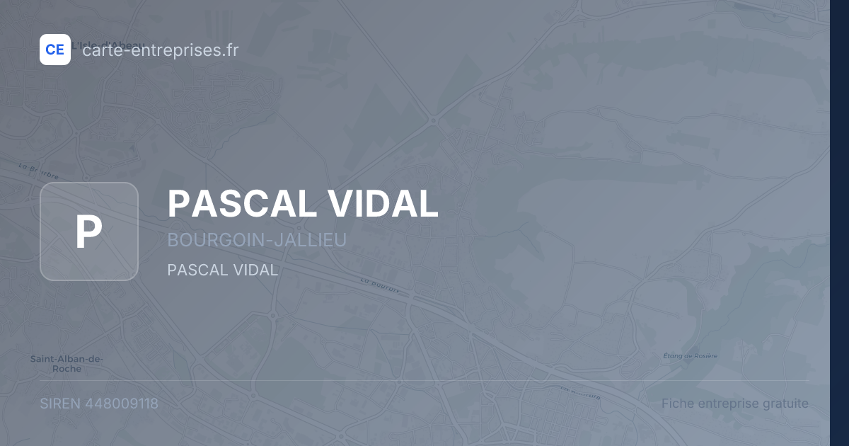 PASCAL VIDAL — 448009118 — fiche entreprise