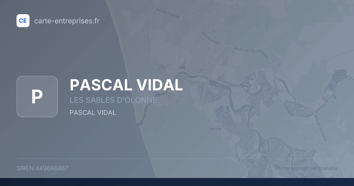 PASCAL VIDAL — 449696467 — fiche entreprise