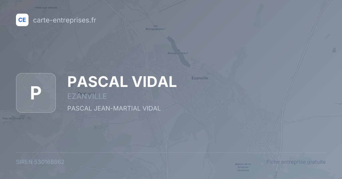 PASCAL VIDAL — 530168962 — fiche entreprise