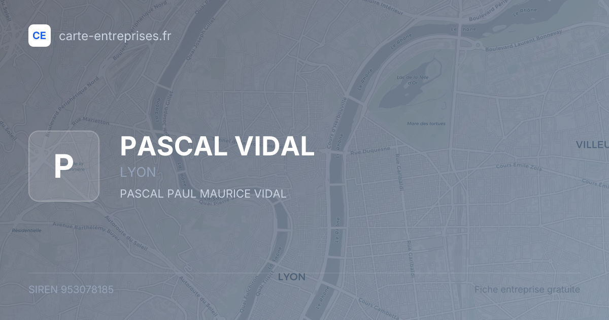 PASCAL VIDAL — 953078185 — fiche entreprise