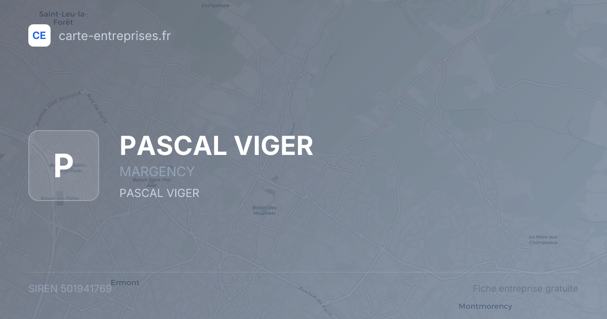 PASCAL VIGER — 501941769 — fiche entreprise