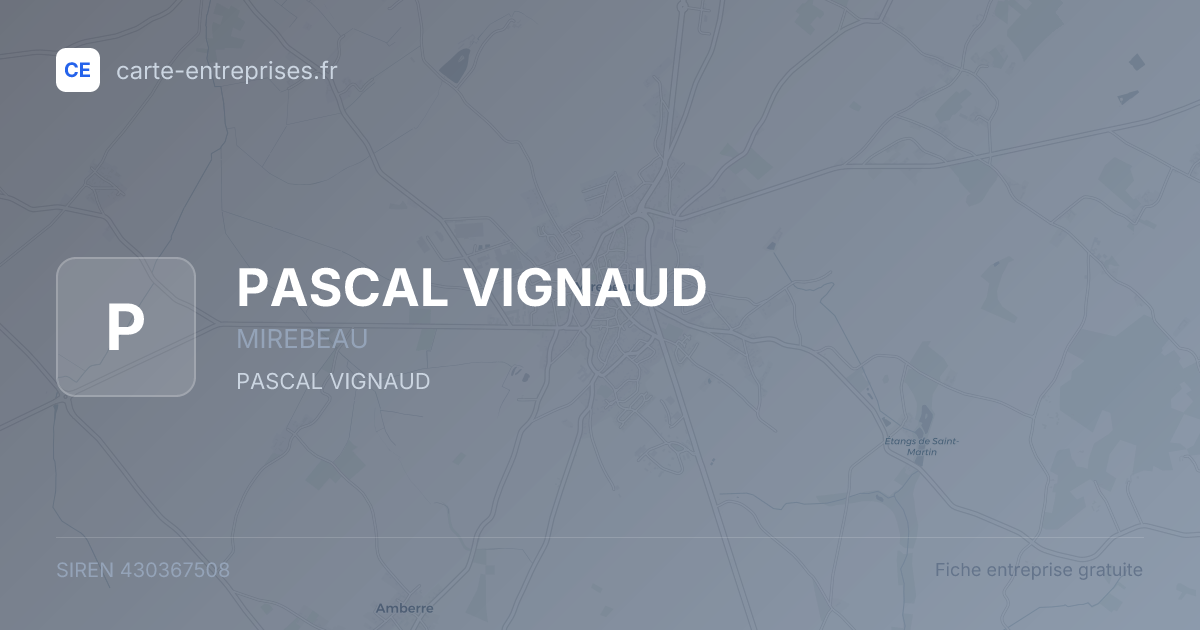 PASCAL VIGNAUD — 430367508 — fiche entreprise