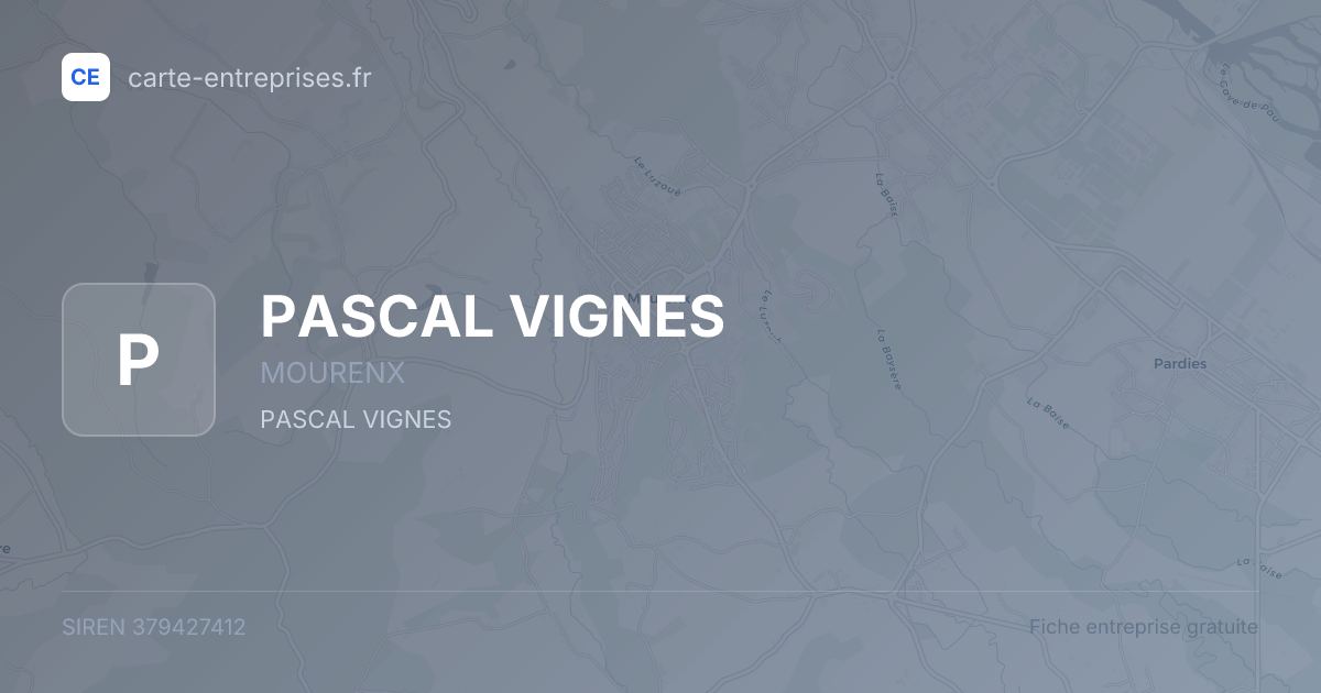 PASCAL VIGNES — 379427412 — fiche entreprise