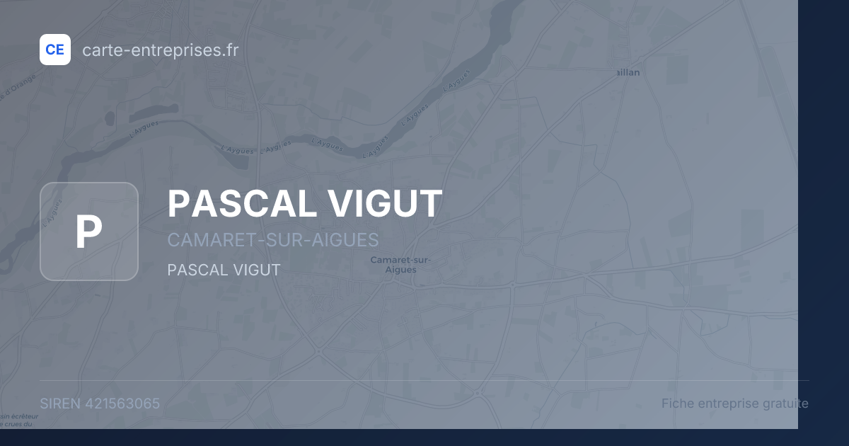 PASCAL VIGUT — 421563065 — fiche entreprise