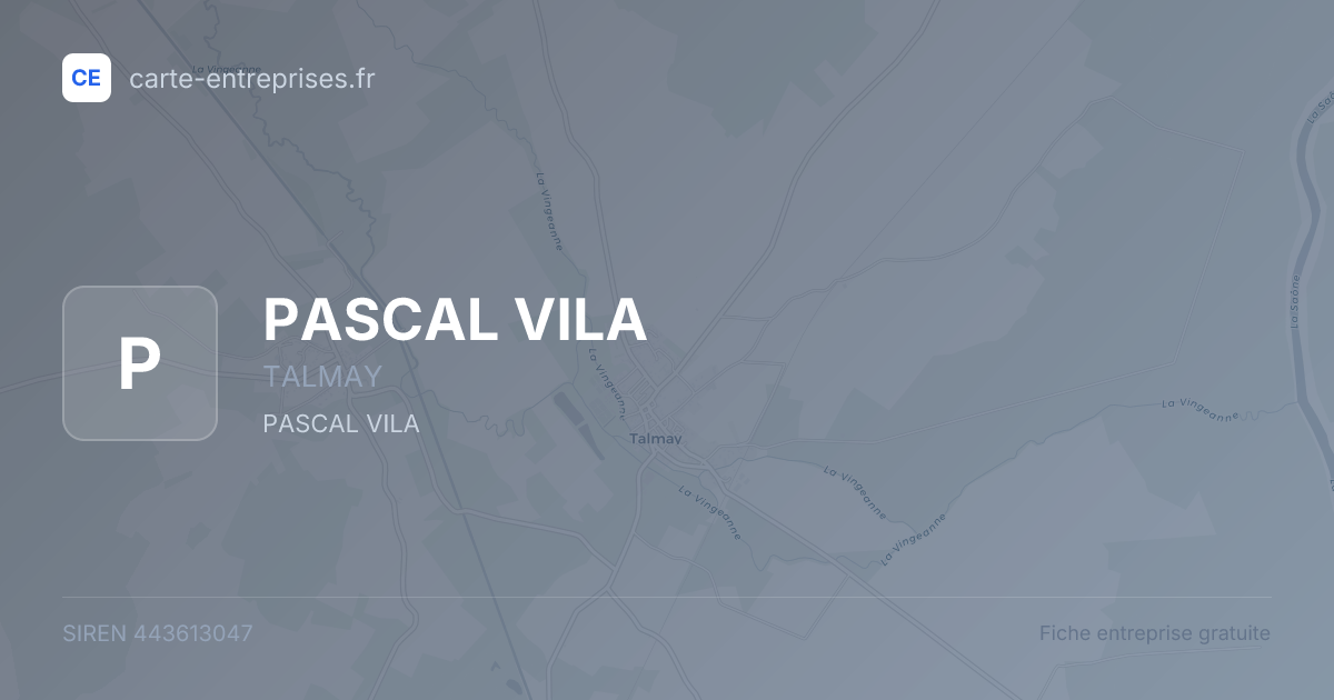 PASCAL VILA — 443613047 — fiche entreprise