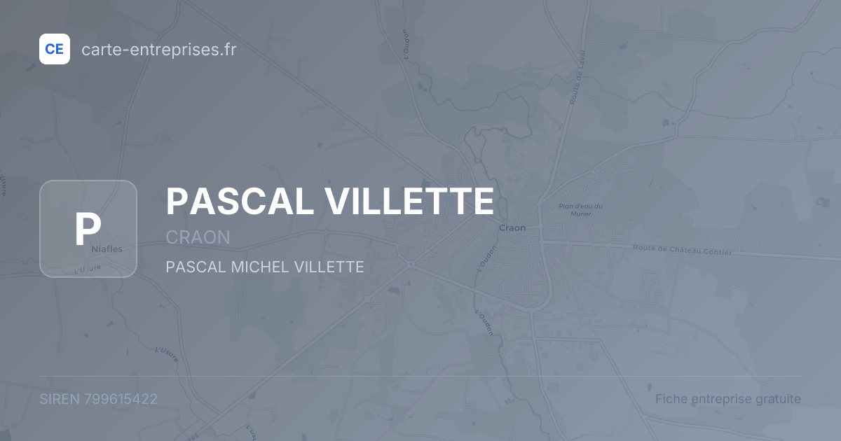 PASCAL VILLETTE — 799615422 — fiche entreprise