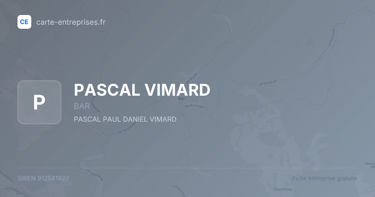 PASCAL VIMARD — 912541927 — fiche entreprise