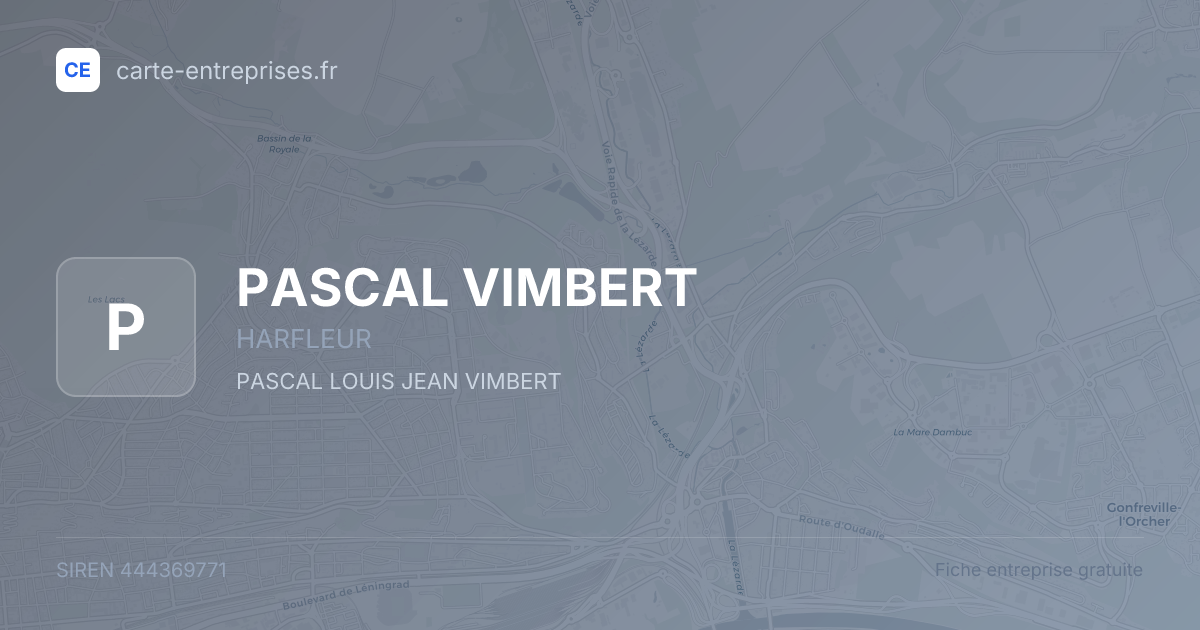 PASCAL VIMBERT — 444369771 — fiche entreprise