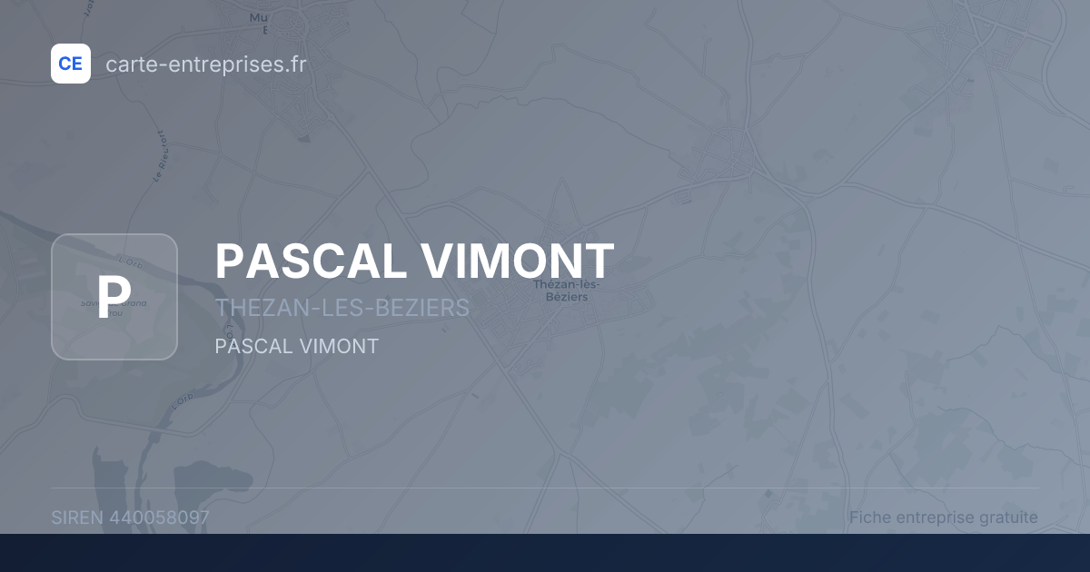 PASCAL VIMONT — 440058097 — fiche entreprise