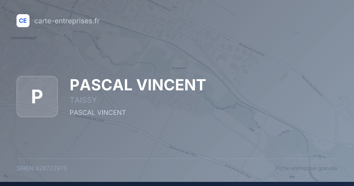 PASCAL VINCENT — 828722975 — fiche entreprise