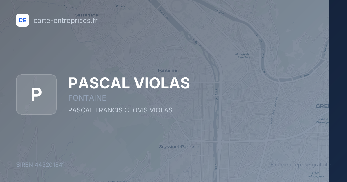 PASCAL VIOLAS — 445201841 — fiche entreprise
