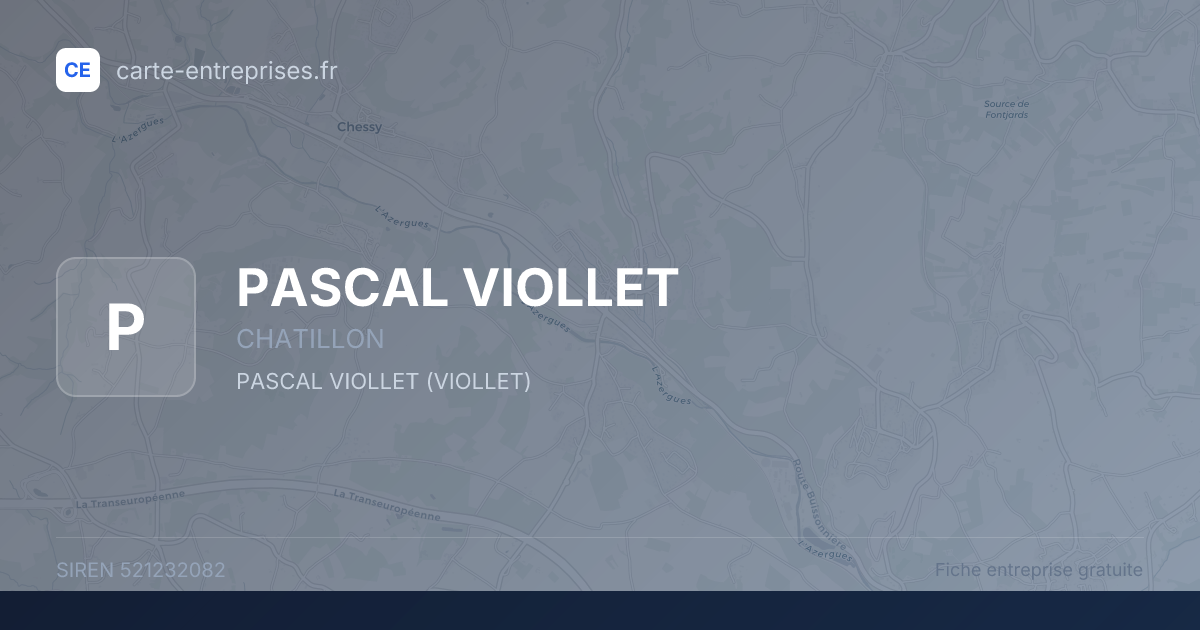 PASCAL VIOLLET — 521232082 — fiche entreprise