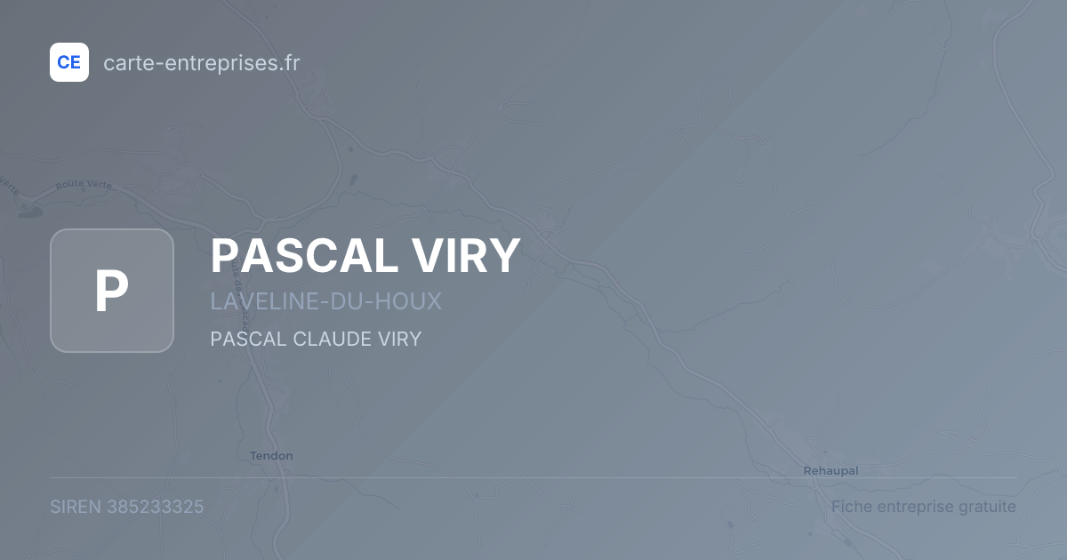 PASCAL VIRY — 385233325 — fiche entreprise