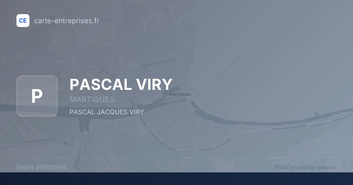 PASCAL VIRY — 399100569 — fiche entreprise