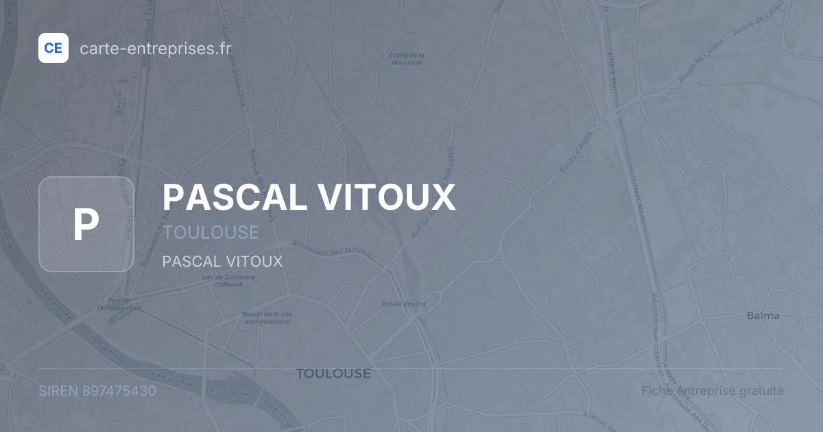 PASCAL VITOUX — 897475430 — fiche entreprise