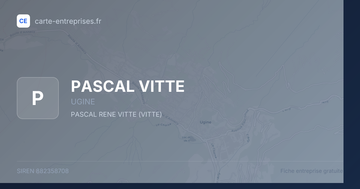 PASCAL VITTE — 882358708 — fiche entreprise