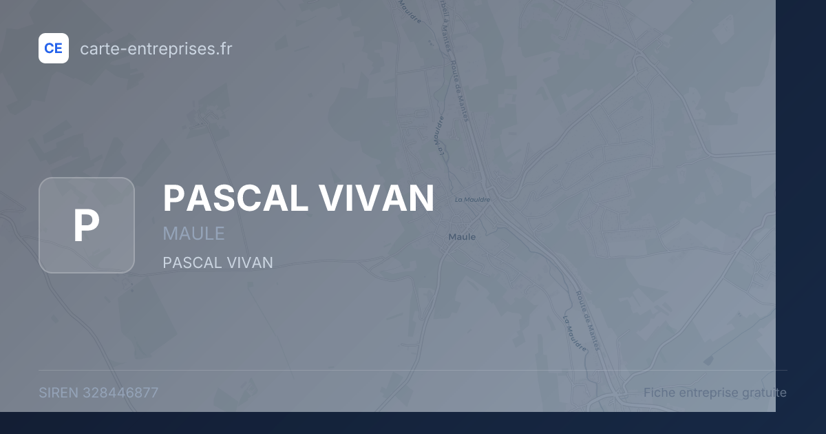 PASCAL VIVAN — 328446877 — fiche entreprise
