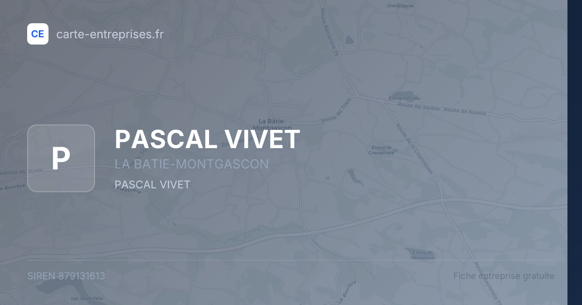 PASCAL VIVET — 879131613 — fiche entreprise