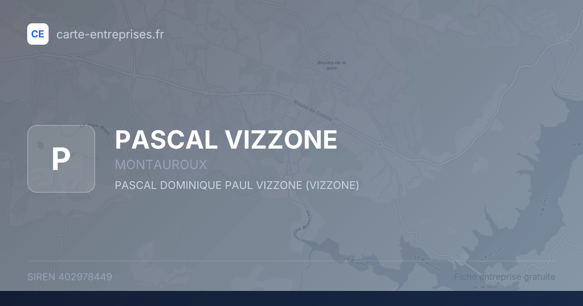 PASCAL VIZZONE — 402978449 — fiche entreprise