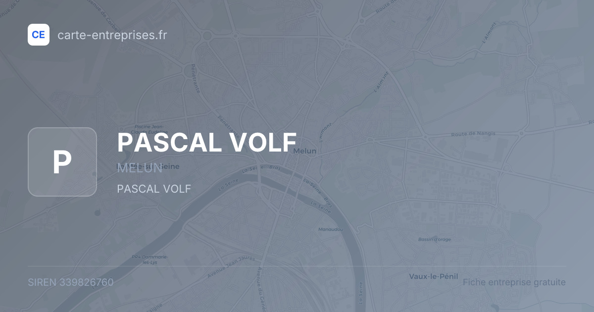 PASCAL VOLF — 339826760 — fiche entreprise