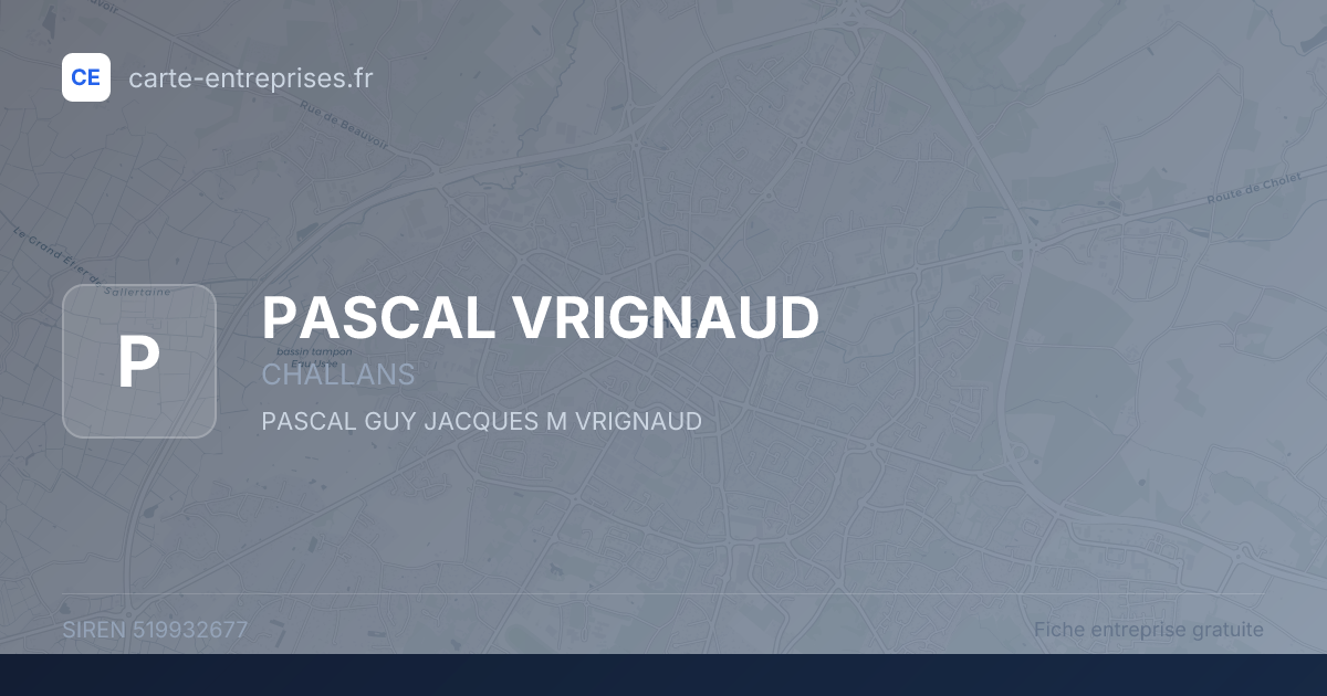 PASCAL VRIGNAUD — 519932677 — fiche entreprise