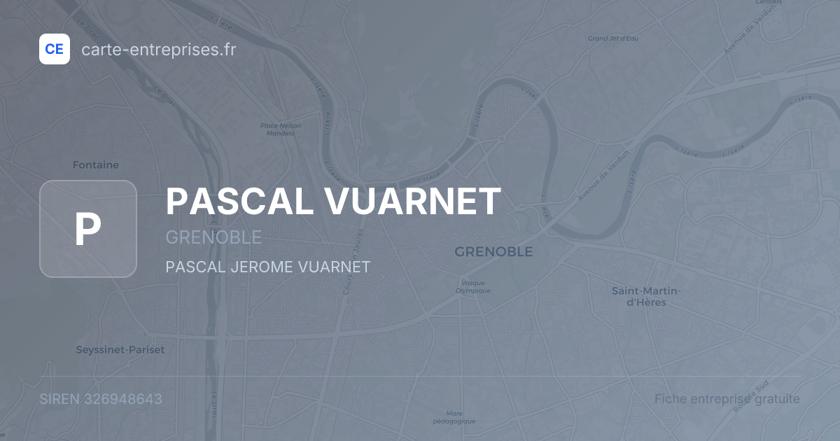 PASCAL VUARNET — 326948643 — fiche entreprise