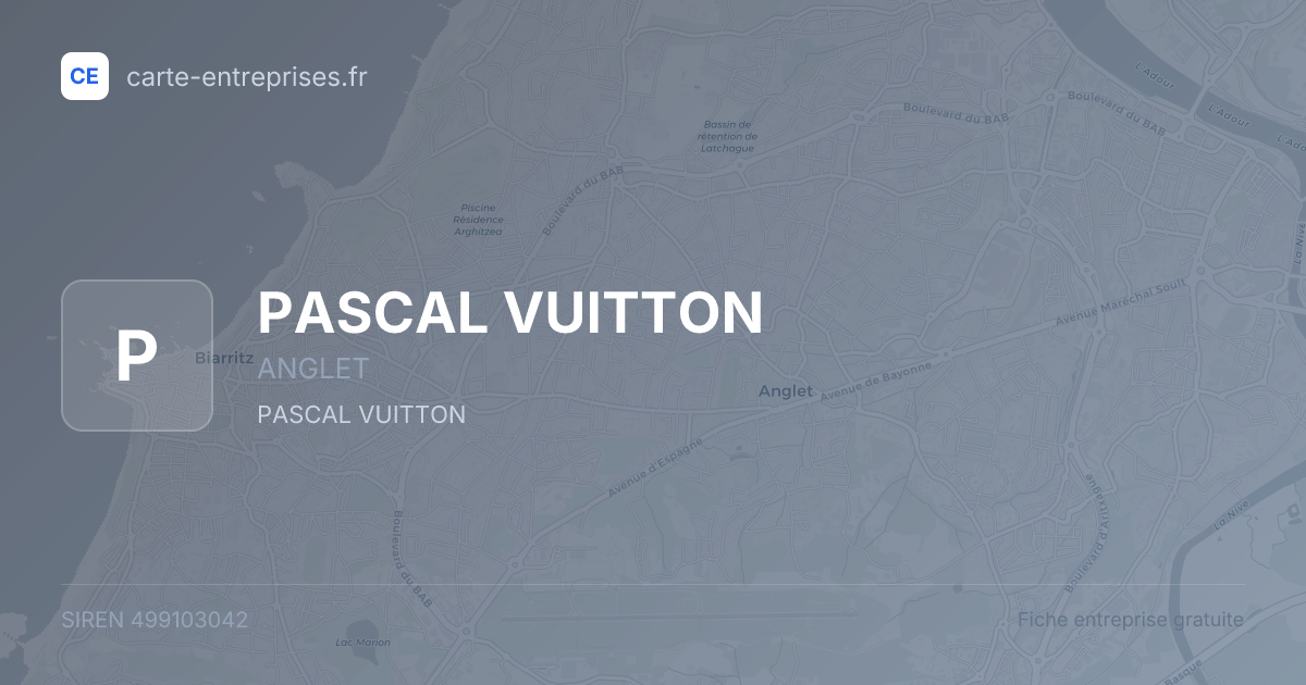 PASCAL VUITTON — 499103042 — fiche entreprise