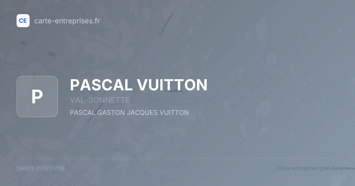 PASCAL VUITTON — 751551706 — fiche entreprise