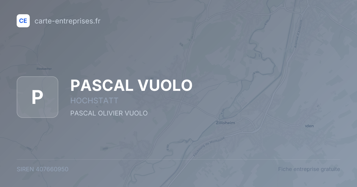 PASCAL VUOLO — 407660950 — fiche entreprise