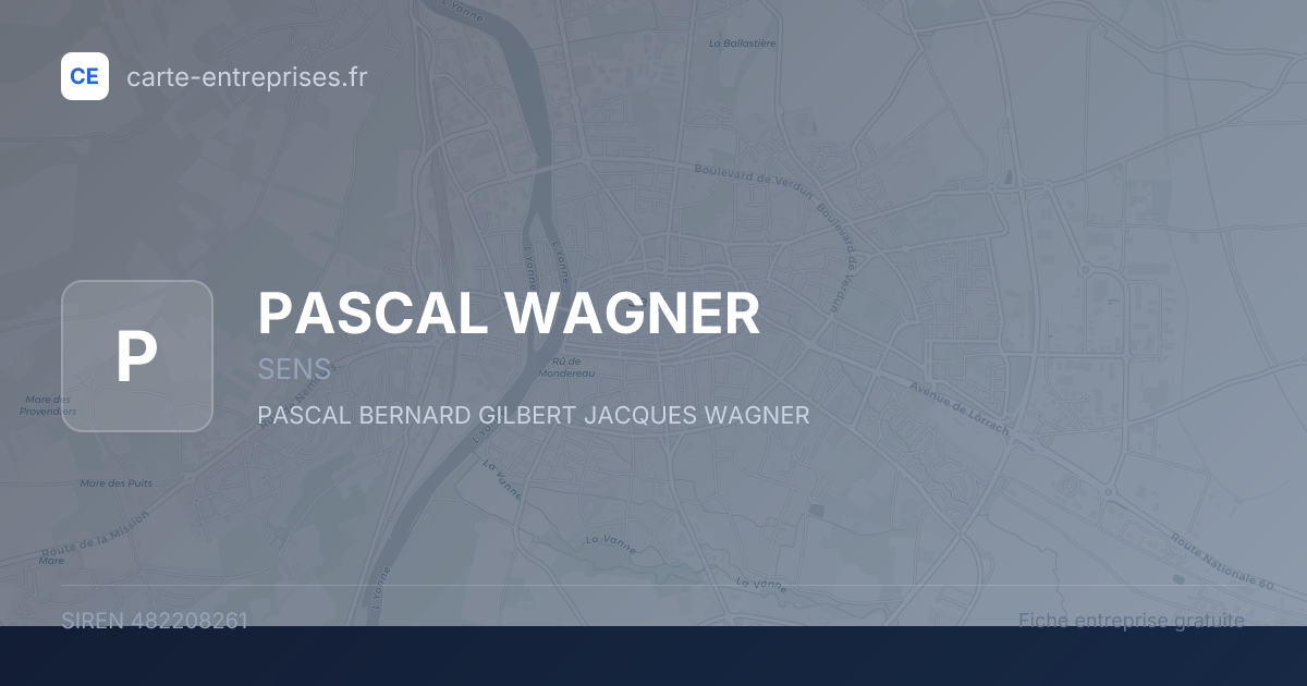PASCAL WAGNER — 482208261 — fiche entreprise