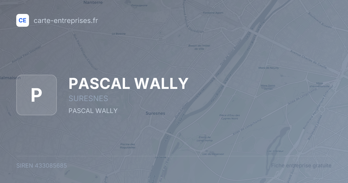 PASCAL WALLY — 433085685 — fiche entreprise
