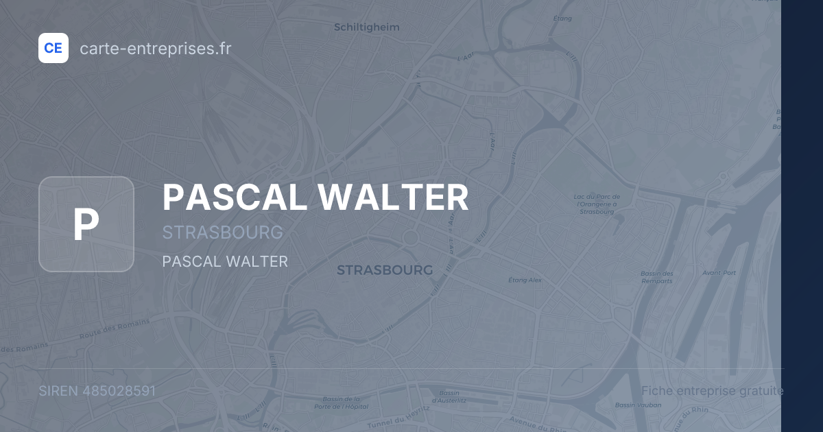 PASCAL WALTER — 485028591 — fiche entreprise