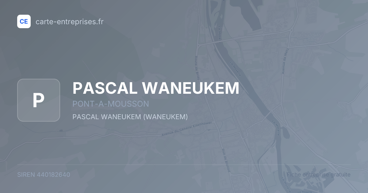 PASCAL WANEUKEM — 440182640 — fiche entreprise